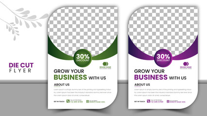 Admission Die cut flyer design