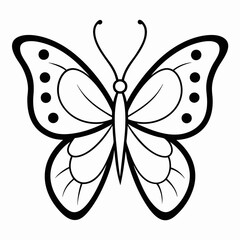 Butterfly silhouette vector art illustration