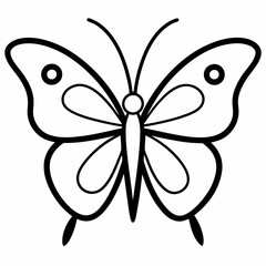 Obraz premium Butterfly silhouette vector art illustration