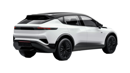 PNG of Electric elegant white car