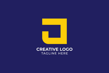 Letter J logo design with creative concept, Creative modern trendy j typography