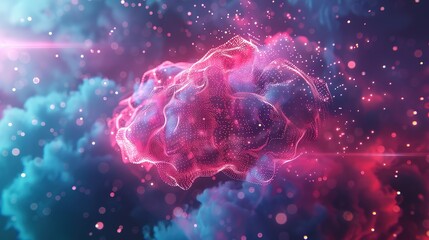 Glorious Abstract Cloud computing, Machine learning, Technology web background