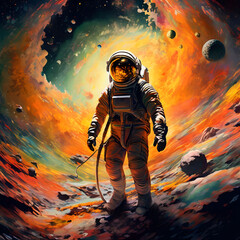 astronaut in space