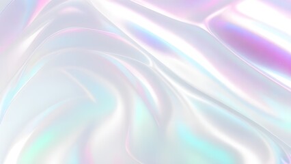 Obraz premium Holographic background seamless trendy iridescent light foil texture. Soft holographic pastel unicorn marble background pattern. Modern pearlescent blurry abstract swirl illustration. 