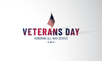 Happy Veterans Day United States of America background vector illustration