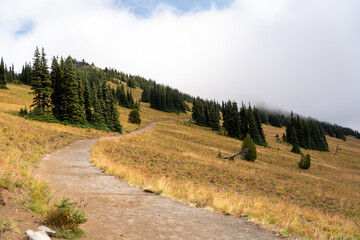 Stunning views of the lush Burroughs Mountains along Sunrise Rim Trail.