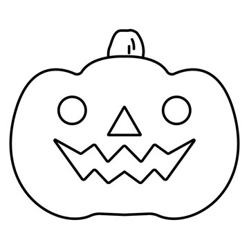 recommend clip art: ジャック・オ・ランタンの線画イラスト