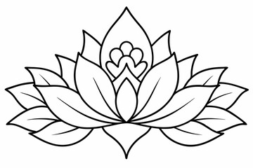 Alpona's design of floral art is isolated on a white background