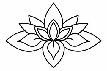 Alpona's design of floral art is isolated on a white background