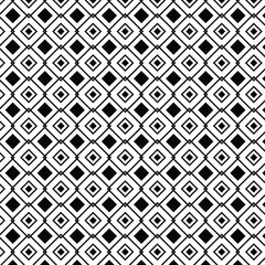 Black and white diamonds and lines geometric pattern background.	
