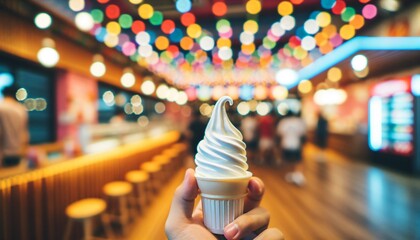 soft serve at an ice cream parlor