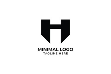 Fototapeta premium M for construction, home, real estate, building, property. Minimal awesome trendy professional, real estate letter H house logo concept 