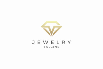Fototapeta premium Diamond logo design, diamond forming letter S and M, jewelry logo design template design element, vector illustration
