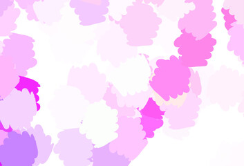 Light Purple, Pink vector template with chaotic shapes.
