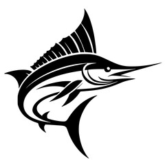 Fishing logo silhouette