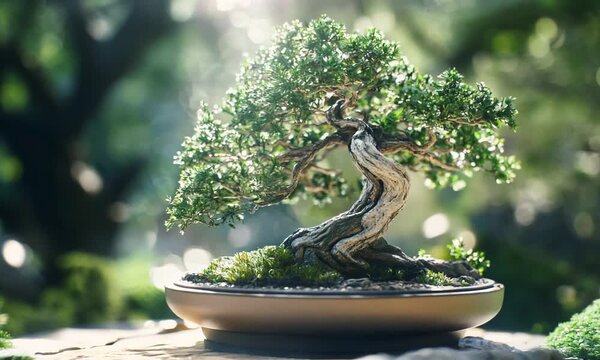 juniperus bonsai on pot