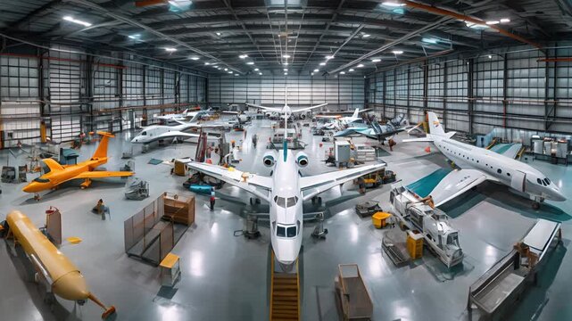 Aircraft Hangar with Multiple Planes