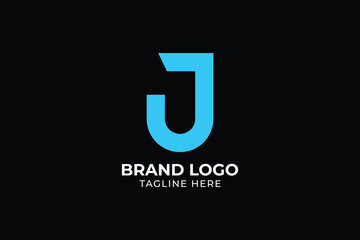 Professional and Minimalist Initial lowercase letter logo j, ju, letter modern vector design template inspiration
