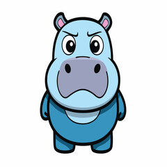 Cute hippo cartoon