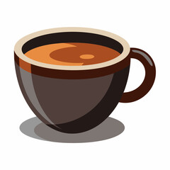 Cup of coffee isolated on white, coffee cup claus vector illustration, coffee cup vector art, cup silhouette, coffee cup vector icon, eps