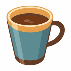 Obraz premium Cup of coffee isolated on white, coffee cup claus vector illustration, coffee cup vector art, cup silhouette, coffee cup vector icon, eps