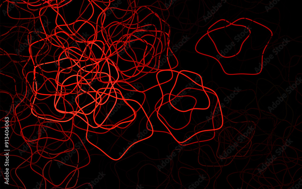 Poster dark red vector texture with abstract forms.