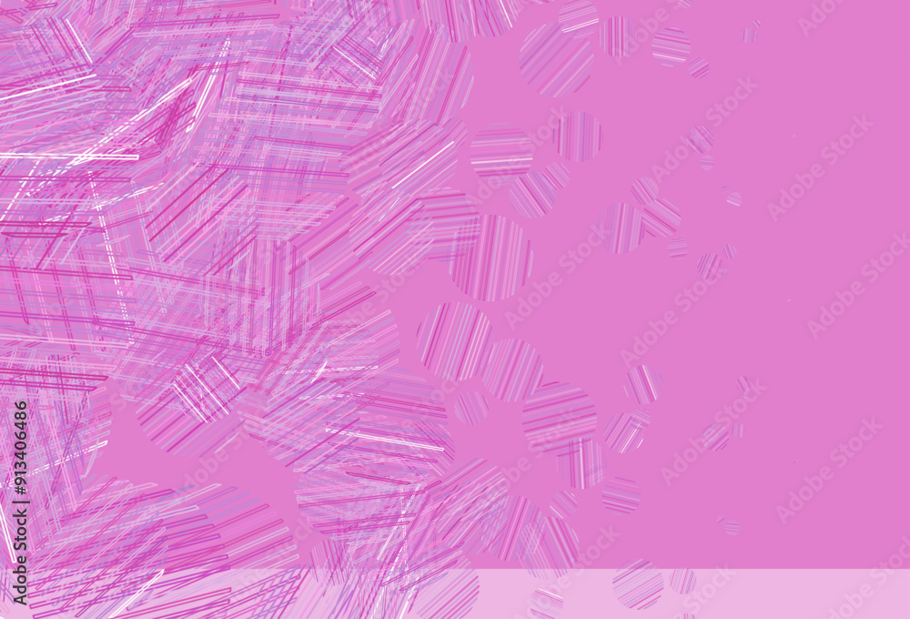 Poster light pink vector pattern with spheres.
