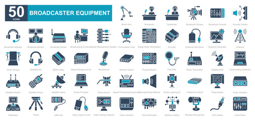 Broadcaster equipment iconset