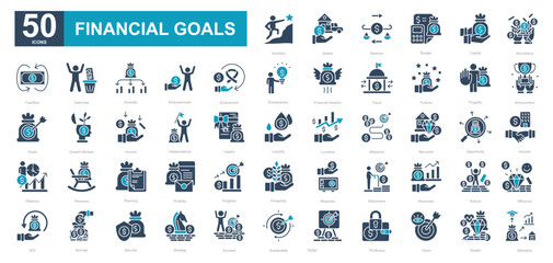 FINANCIAL GOALS iconset