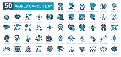 World Cancer Day iconset
