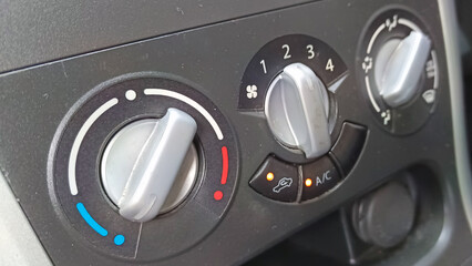 Fototapeta premium View of car air conditioning panel