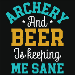 Archery and archery shooting typography tshirt design