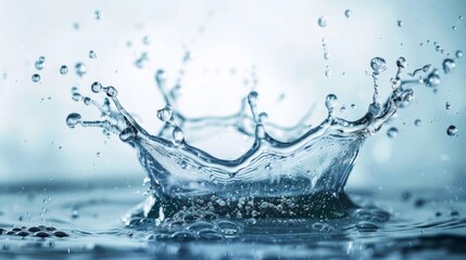 Water splash white background illustration generated by ai