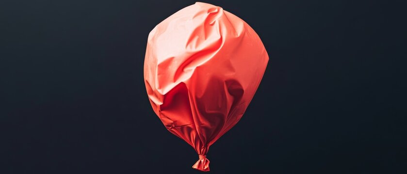 Deflated Balloon Symbolizing Loss of Enthusiasm in Bipolar Disorder on Dark Background