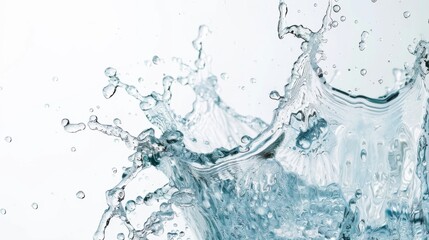 Water splash white background illustration generated by ai