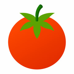 Tomato icon vector art illustration on a white background
