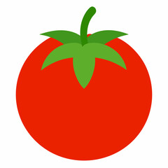 Tomato icon vector art illustration on a white background
