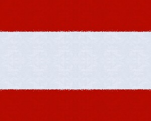 a simple abstract design with a horizontal band of white in the middle of a red background. The white band is textured and slightly rough