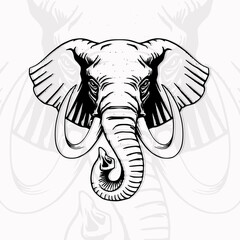 Elephant Head Silhouette