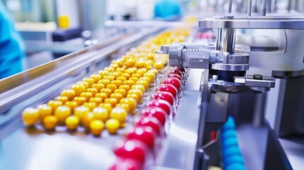 Obraz premium Equipment used in the vitamin and food supplement industry