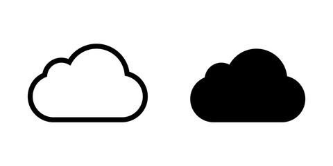 Cloud icon set, vector Cloud symbols for web, mobile. Vector illustration