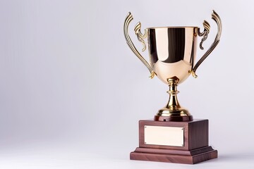 Trophy with engraved nameplate