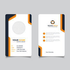 Yellow modern creative business id card and name card simple clean template design