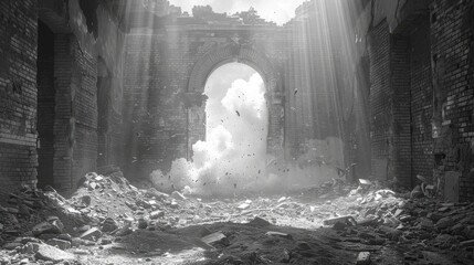 Obraz premium person in a cemetery