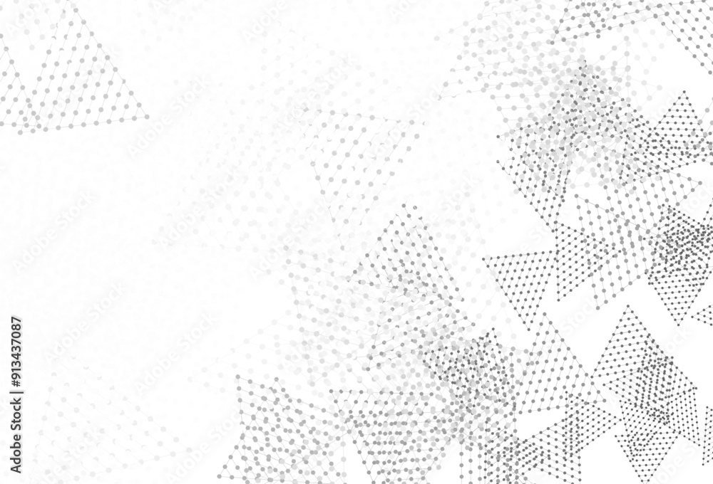 Poster light gray vector texture with triangular style with circles.