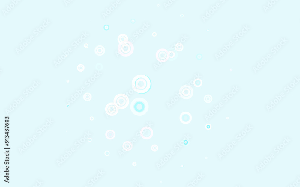 Poster light blue vector background with bubbles.