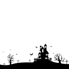 Halloween Graveyard Silhouette