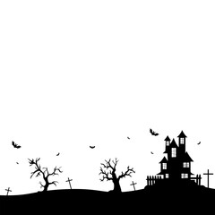 Halloween Graveyard Silhouette