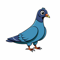 Pigeon isolated on white, Pigeon vector illustration, bird on a branch vector art, Pigeon silhouette, bird vector icon, Pigeon on a branch vector, eps