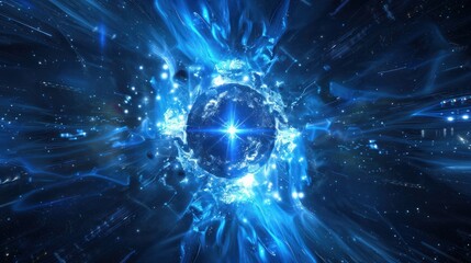 Obraz premium Cosmic Energy Burst - A Celestial Phenomenon